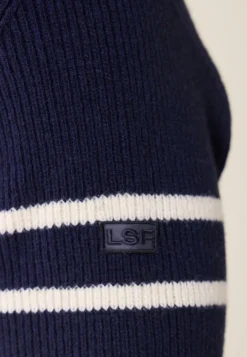 Le slip français Pulls|Hauts<Pull Homme en laine Française-Louis Marinière Marine Blanc