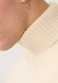 Le slip français Pulls|Hauts<Pull Homme en laine Française-Philippe Ecru Blanc