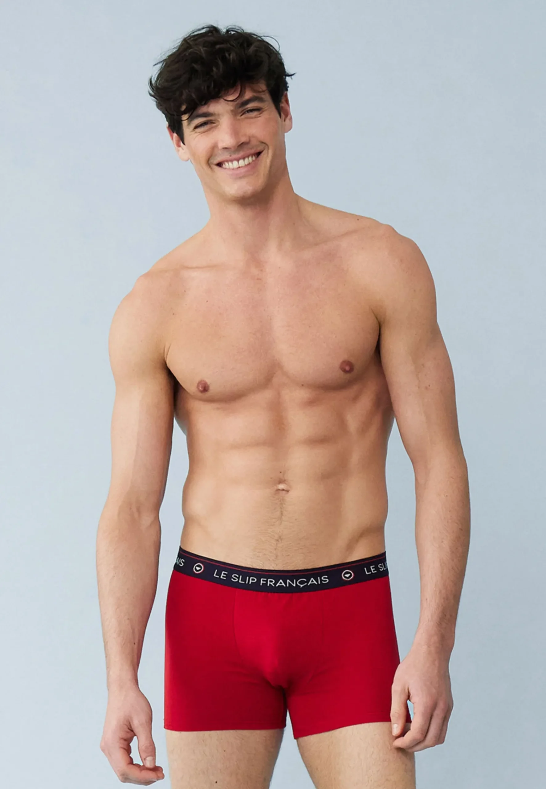 Le slip français Collection Cadeaux|Packs De Boxers<Sept boxers en coton-Pack Semainier Boxer Redoutable Marine Rouge Cire Epicéa Betterave Marius Petit Cœur Rouge Blanc