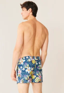 Le slip français Shorts De Bain<Short de bain court-Liamone Fleurs Bleu
