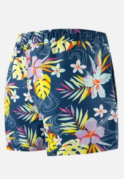 Le slip français Shorts De Bain<Short de bain court-Liamone Fleurs Bleu