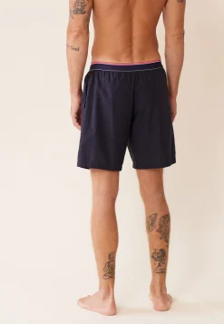 Le slip français Bas De Pyjamas|Bas De Pyjamas<Short de pyjama en coton-Orlando Marine Bleu