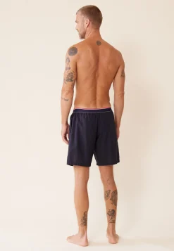 Le slip français Bas De Pyjamas|Bas De Pyjamas<Short de pyjama en coton-Orlando Marine Bleu