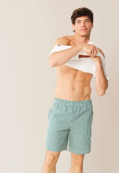 Le slip français Bas De Pyjamas|Bas De Pyjamas<Short de pyjama en coton-Orel Vichy Epicea Blanc