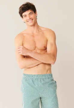 Le slip français Bas De Pyjamas|Bas De Pyjamas<Short de pyjama en coton-Orel Vichy Epicea Blanc