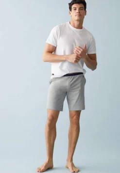 Le slip français Bas De Pyjamas|Bas De Pyjamas<Short de pyjama en coton-Zouzou Chiné Gris