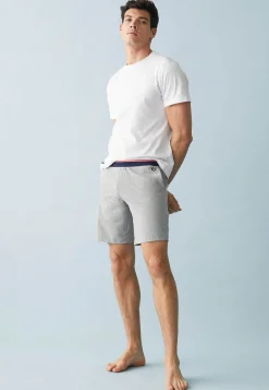 Le slip français Bas De Pyjamas|Bas De Pyjamas<Short de pyjama en coton-Zouzou Chiné Gris