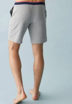Le slip français Bas De Pyjamas|Bas De Pyjamas<Short de pyjama en coton-Zouzou Chiné Gris