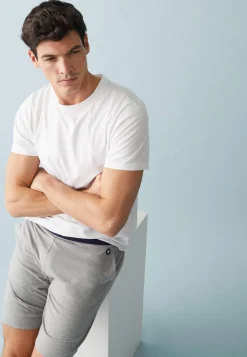 Le slip français Bas De Pyjamas|Bas De Pyjamas<Short de pyjama en coton-Zouzou Chiné Gris