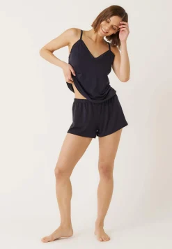 Le slip français Pyjamas<Shorty en lyocell-Cléophée Marine Bleu