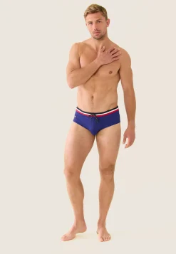 Le slip français Slips De Bain<Slip de bain en polyamide-Amiral Indigo Bleu