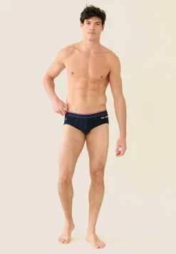 Le slip français Slips|Slips<Slip en coton brodé-Terrible Amour Bleu