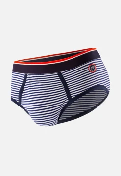 Le slip français Collaboration Armor Lux ⚓|Slips<Slip en coton LSF x Armor Lux-Ile Vierge Raye Blanc