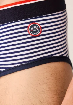 Le slip français Collaboration Armor Lux ⚓|Slips<Slip en coton LSF x Armor Lux-Ile Vierge Raye Blanc