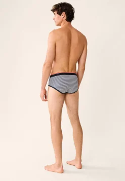 Le slip français Collaboration Armor Lux ⚓|Slips<Slip en coton LSF x Armor Lux-Ile Vierge Raye Blanc