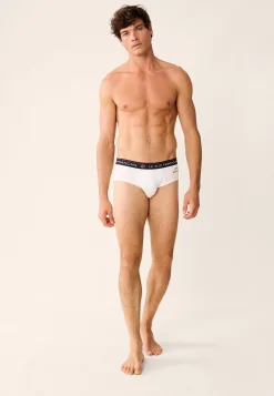 Le slip français Collection Cadeaux|Slips<Slip en coton-Intrepide Porte Bonheur Blanc