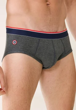 Le slip français Broderie 🪡|Slips<Slip en coton-Terrible Anthracite Gris