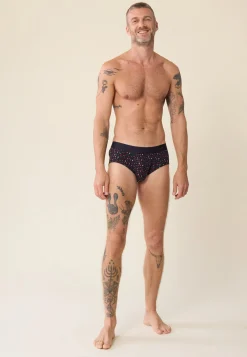 Le slip français Slips|Slips<Slip en coton-Terrible imprimé Jour J Bleu