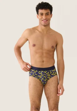 Le slip français Slips|Slips<Slip en coton-Terrible Imprimé Poppy Velours Cire Jaune