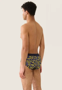Le slip français Slips|Slips<Slip en coton-Terrible Imprimé Poppy Velours Cire Jaune