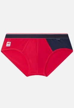 Le slip français Slips|Slips<Slip en coton-Terrible Bleu Marine XV de France Rouge