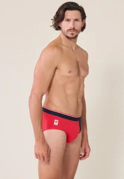 Le slip français Slips|Slips<Slip en coton-Terrible Bleu Marine XV de France Rouge