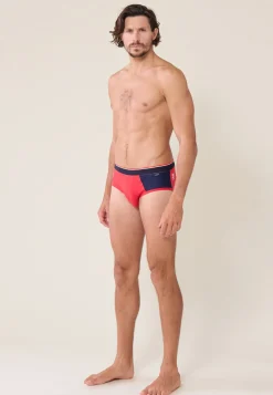 Le slip français Slips|Slips<Slip en coton-Terrible Bleu Marine XV de France Rouge