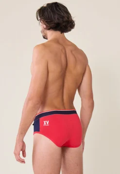 Le slip français Slips|Slips<Slip en coton-Terrible Bleu Marine XV de France Rouge
