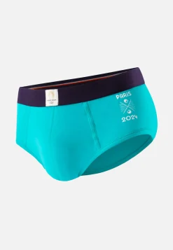 Le slip français Slips|Slips<Slip en coton-Terrible Turquoise Natation Vert