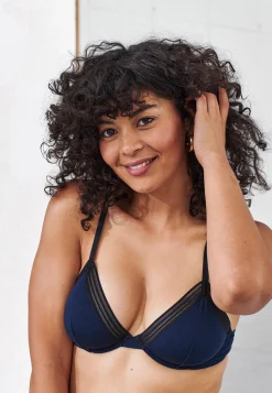 Le slip français Soutiens-Gorge<Soutien-gorge triangle armaturé en modal-La Mélusine Marine Bleu