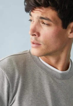 Le slip français Hauts<Sweat col rond en molleton-Ben-F Chiné Gris