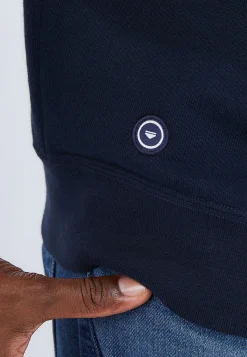 Le slip français Hauts<Sweat en molleton col rond-Ben-F Marine Rayon de Soleil Bleu