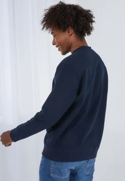 Le slip français Hauts<Sweat en molleton col rond-Ben-F Marine Rayon de Soleil Bleu