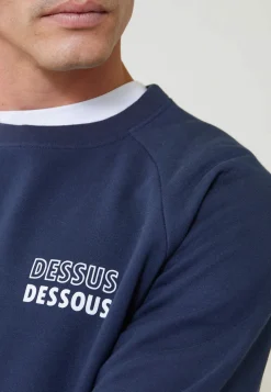 Le slip français Hauts<Sweat-shirt en molleton gratté-Cheikh Marine Bleu