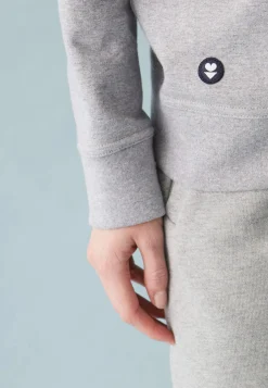 Le slip français Hauts<Sweat-shirt en molleton gratté-Barthe Chiné Gris