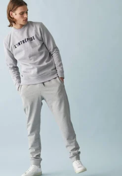 Le slip français Hauts<Sweat-shirt en molleton gratté-Barthe Chiné Gris