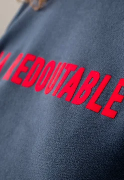 Le slip français Hauts<Sweat-shirt floqué en coton-La Cassandre Marine Bleu