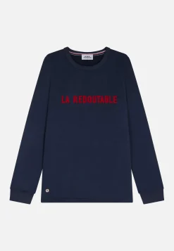 Le slip français Hauts<Sweat-shirt floqué en coton-La Cassandre Marine Bleu