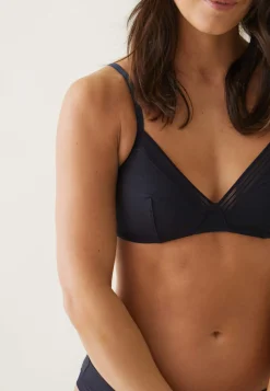 Le slip français Soutiens-Gorge<Triangle sans armature en lyocell-Justine Marine Bleu