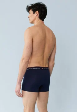Le slip français Collection Cadeaux|Packs De Boxers<Trio de boxers en coton-Pack Trio Boxer Redoutable Marine Bleu