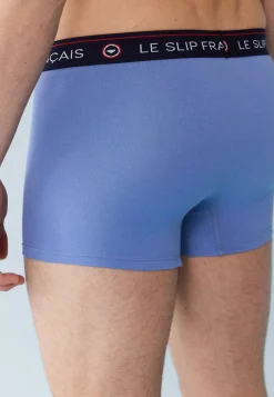 Le slip français Packs De Boxers|Packs Sous-Vêtements<Trio de boxers en coton-Pack Trio Boxer Redoutable Marine Blanc Jean Bleu