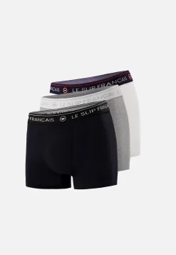 Le slip français Packs De Boxers|Packs Sous-Vêtements<Trio de boxers en coton-Pack Boxer Redoutable Blanc Gris Noir