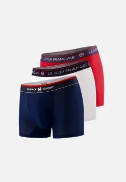 Le slip français Packs De Boxers|Packs Sous-Vêtements<Trio de boxers en coton-Pack Trio Boxer Redoutable Rouge Guillaume XV de France Blanc