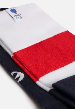 Le slip français Chaussettes En Coton|Chaussettes En Coton<Trio de chaussettes mi-hautes en coton-Pack Trio Chaussettes Lucas Equipe de France Coq Blanc