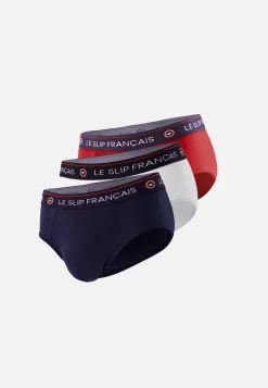 Le slip français Packs De Slips|Packs Sous-Vêtements<Trio de slips en coton-Pack Trio Slip Intrépide Marine Blanc Rouge Bleu