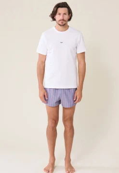 Le slip français Hauts<T-shirt col rond en coton milano-Renaud Blanc