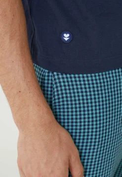 Le slip français Hauts|Broderie 🪡<T-shirt col rond en coton-Jean Marine Bleu