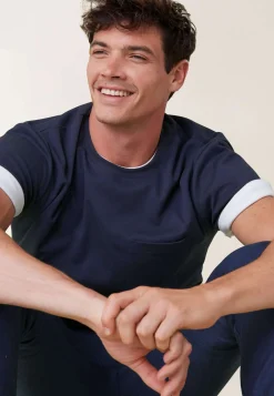 Le slip français Hauts<T-shirt en coton-Sasha Marine Bleu
