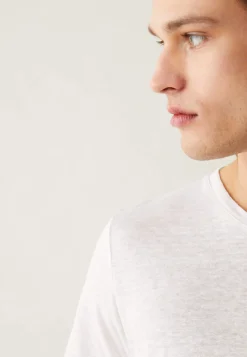 Le slip français Hauts<T-shirt en lin-Camille Ecru Blanc