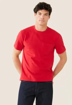 Le slip français Hauts<T-shirt Homme en coton-Sasha Cerise Rouge